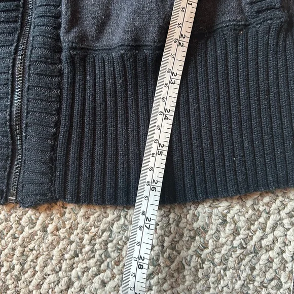 Cache Black Ribbed Collar Jacket XL - Picture 14 of 14